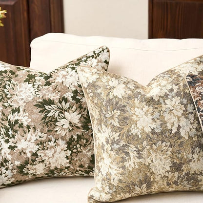 Yangest Neutral Floral Pillow Cover 12 x 20 Inches, Vintage Chenille Rectangle Throw Pillow Cover Soft Decorative Farmhouse Accent Couch Pillow Cover for Living Room Bedroom, Beige