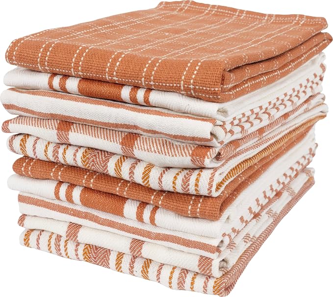 KAF Home Assorted Flat Kitchen Towels | 100% Cotton by KAFHome