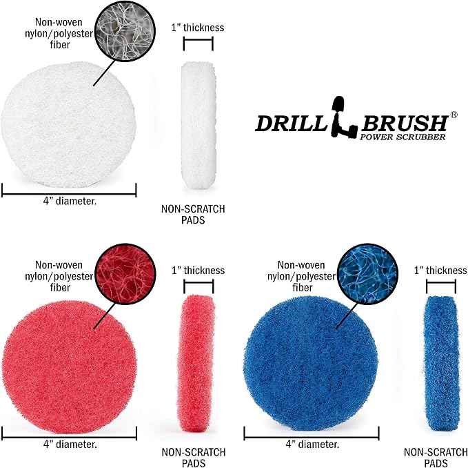Drillbrush - Rotary Drill Brush Cordless Scrubber - Deck Scrub Brush Kit - - Image 6