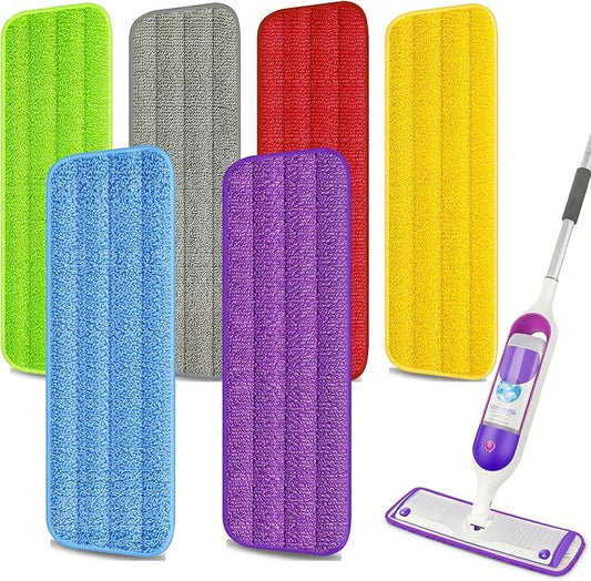 EXEGO 6 Count Reusable Microfiber Mop Pads by EXEGO
