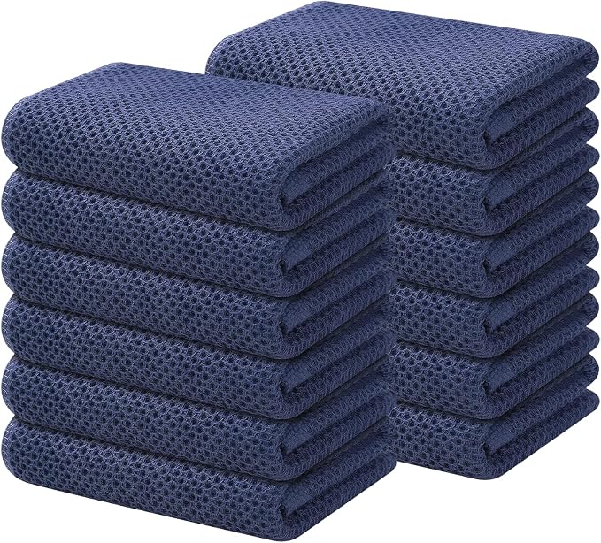 Kitinjoy 100% Cotton Waffle Weave Kitchen Hand Towels by Kitinjoy