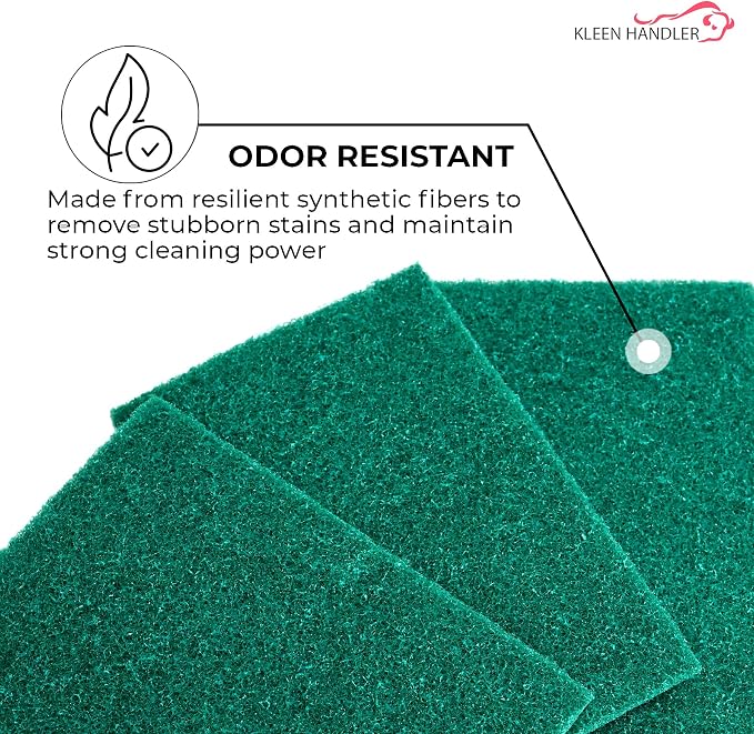 Kleen Handler Green Medium Duty Cleaning Pads - Image 6