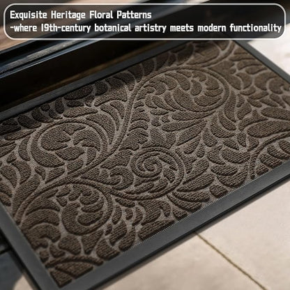 Yimobra Large Door Mat Outside Entrance 36x24, Waterproof Sturdy Outdoor Mats for Front Door, Heavy Duty Non-Slip Doormat for Garage Patio Entryway Indoor, Easy Clean, Brown