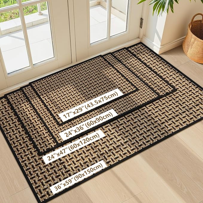 LEKEEPGO Door Mat Indoor Entrance 24"x47", Absorbent Indoor Door Mat Large - Image 7
