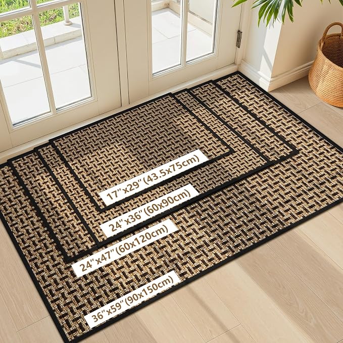 LEKEEPGO Door Mat Indoor Entrance 36"x59", Absorbent Indoor Door Mat Large - Image 7