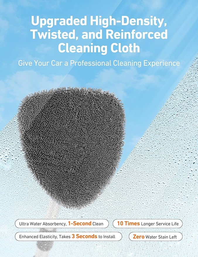 AstroAI Windshield Cleaner Tool, Car Interior Window Detailing Cleaning Kit - Image 2