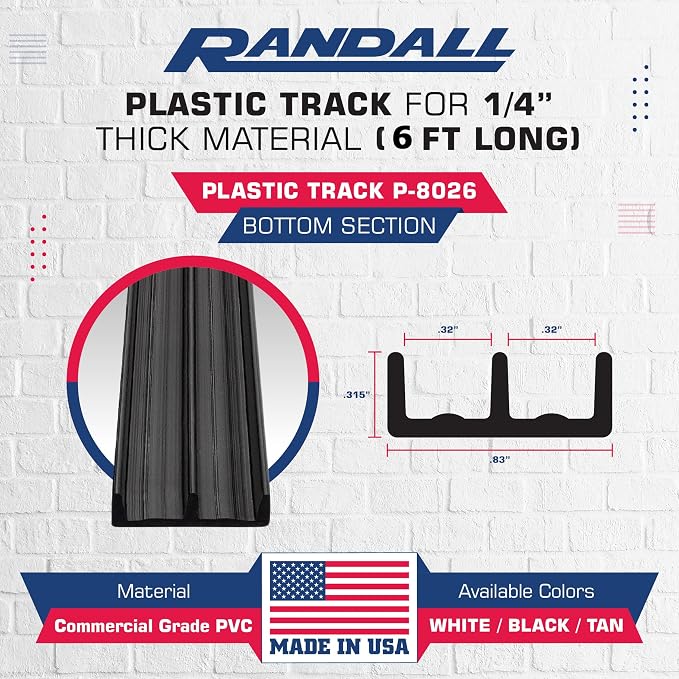 Randall Manufacturing Co., Inc | Plastic Sliding Door Track | 6 Feet Long | - Image 4