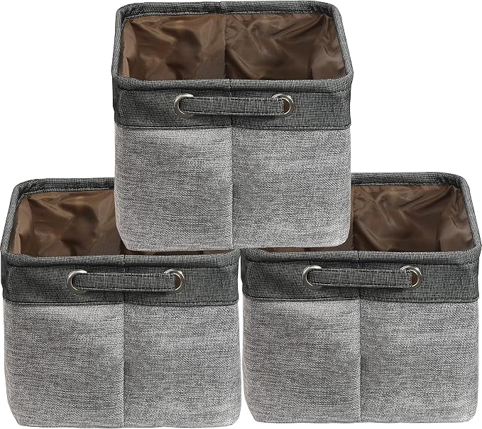 SIMPLE HOUSEWARE Large Fabric Storage Bin, 14.4" x 10" - Image 4