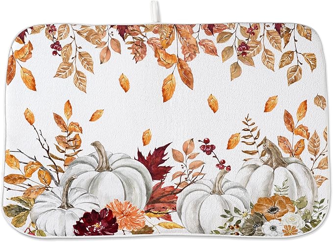 Fall Dish Drying Mat 18x24 Inches by OFIRD