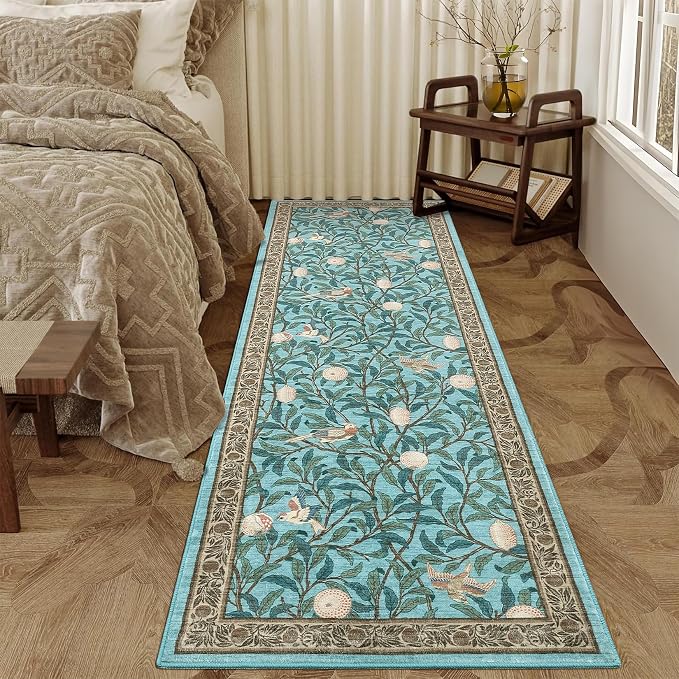 GarveeHome 2x6 Runners for Hallways Non Slip, Boho Leaf Kitchen Runner Rug - Image 3