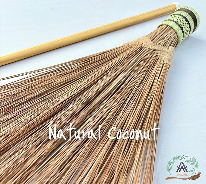 Garden Broom - Coconut Broom 55 Inch, Heavy Duty Sweeping Patio, Garage and - Image 8