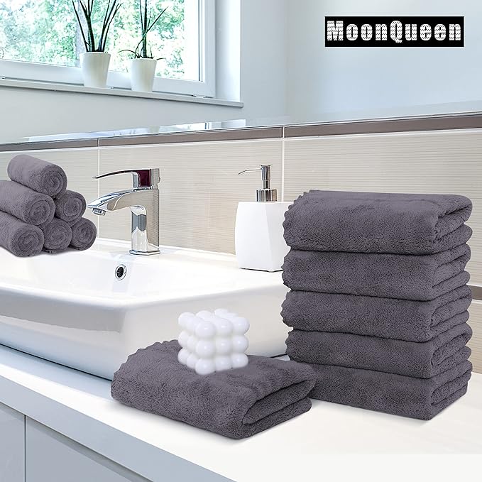 MOONQUEEN 6 Pack Premium Hand Towels - Image 2