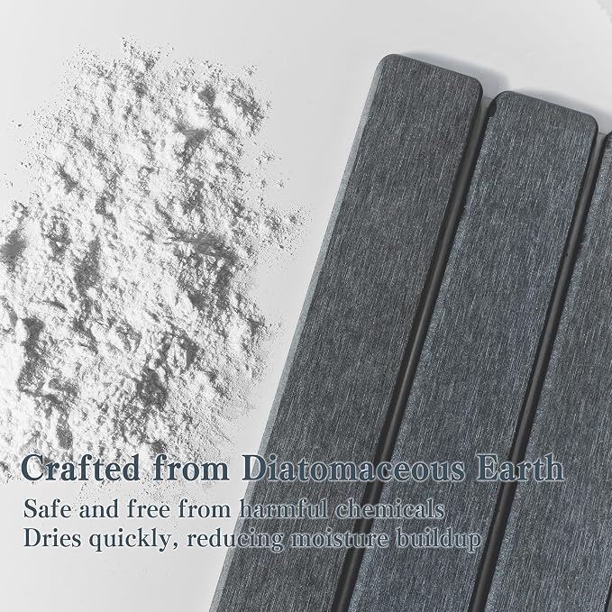 2pcs Stone Dish Drying Mat for Kitchen Counter, Quick-Dry Diatomaceous Earth - Image 3