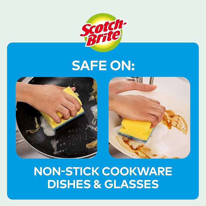 Scotch-Brite Delicate Non-Scratch Sponge Scourer, 12 Pieces - Image 5