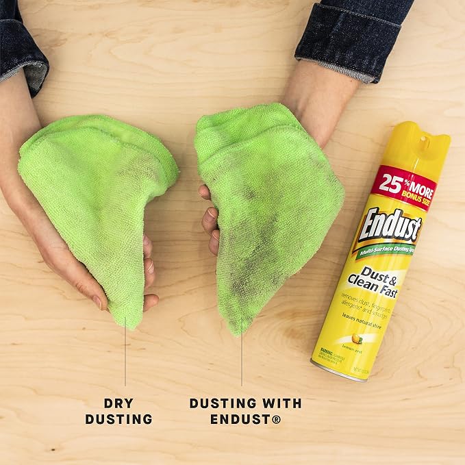 Endust Multi-Surface Dusting and Cleaning Spray, Lemon Zest, 12.5 Ounce - Image 4
