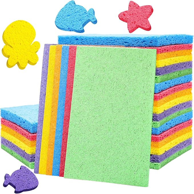 Honeydak 12 Pcs Cellulose Compressed Sponges by Honeydak