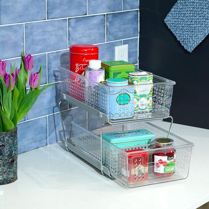 madesmart 2 Tier Organizer, Under Cabinet Storage - Image 2