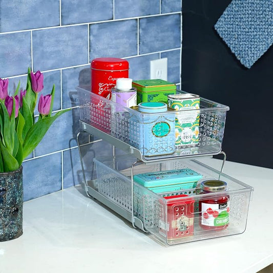 madesmart 2 Tier Organizer, Under Cabinet Storage - Image 2