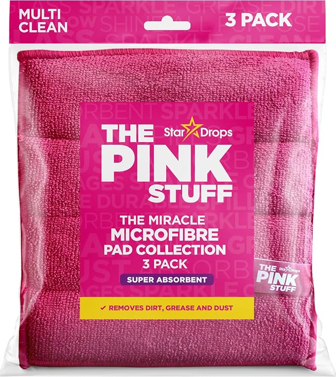 Stardrops – The Pink Stuff – Miracle Microfibre Pad Collection 3 Pack by ThePinkStuff