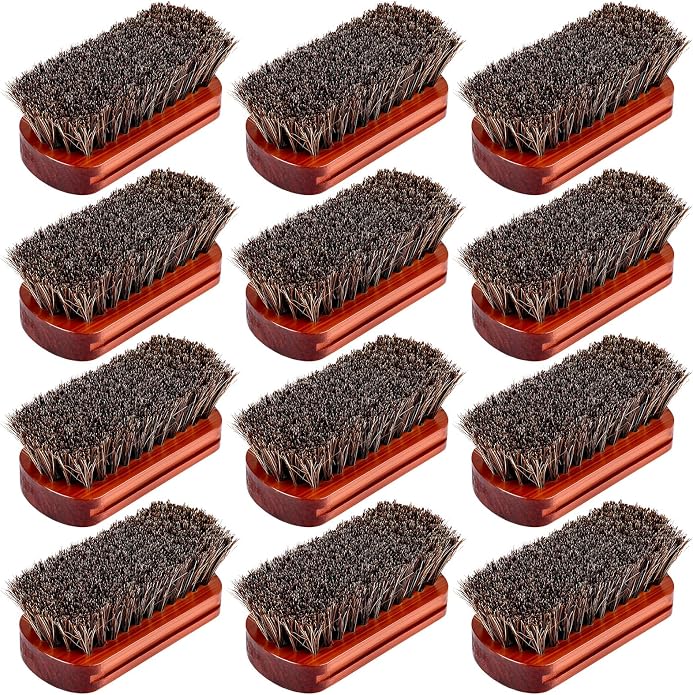 LemonRoad 12 Pcs Bulk Leather Horse Hairbrush Shoe Shining Brush by Unknown