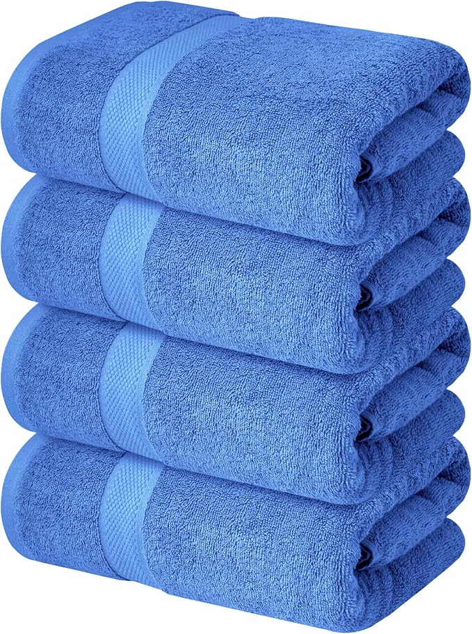 Infinitee Xclusives Luxury 100% Ring-Spun Cotton Bath Towels Set of 4 – Soft - Image 8