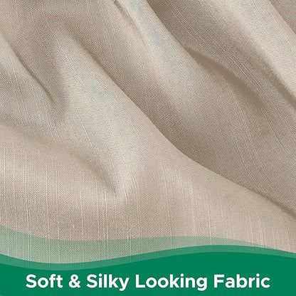 Biscaynebay Wrap Around Bed Skirts for Queen Beds 16" Drop, Light Camel Adjustable Elastic Dust Ruffles Easy Fit Wrinkle & Fade Resistant Silky Luxurious Fabric Solid Machine Washable