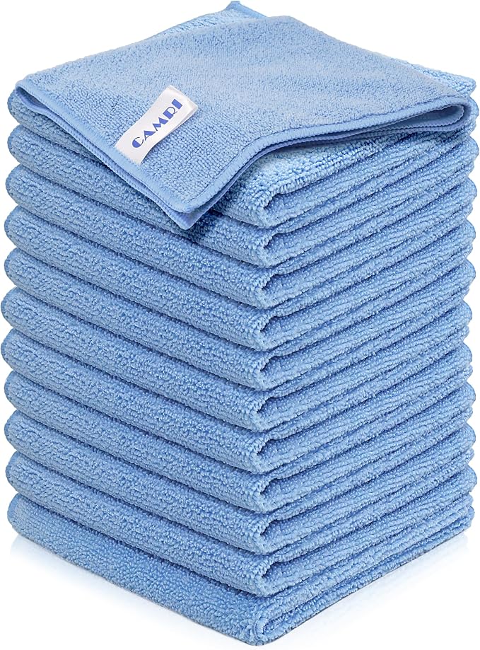CAMRI Microfiber Towel Cleaning Cloth – Pack of 12, Size 12.6” x 12.6” by CAMRI