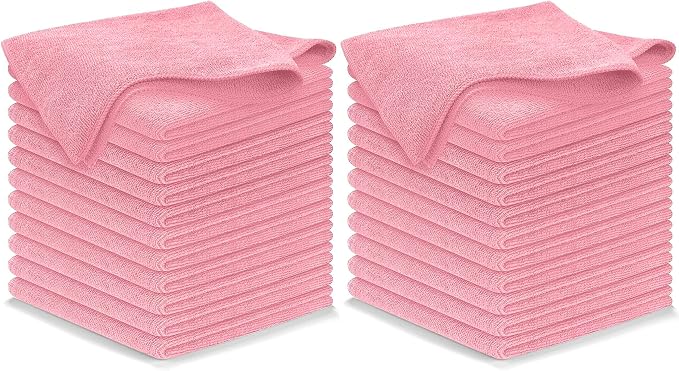 USANOOKS Microfiber Cleaning Cloth Light Pink by USANOOKS
