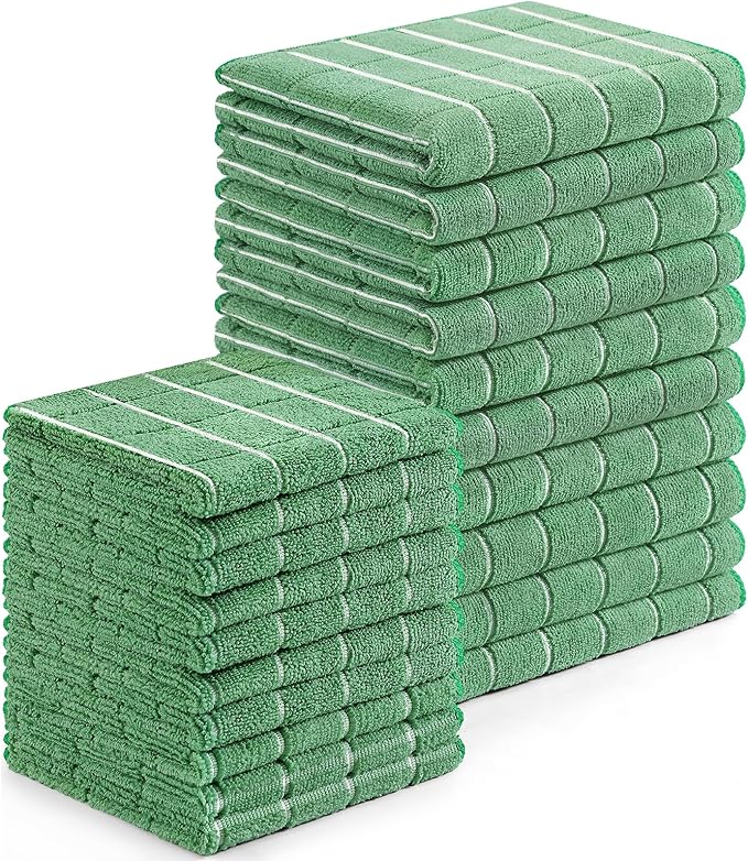 Homaxy Microfiber Kitchen Towels and Dishcloths Set, 20 Pack Soft and Absorbent by Homaxy