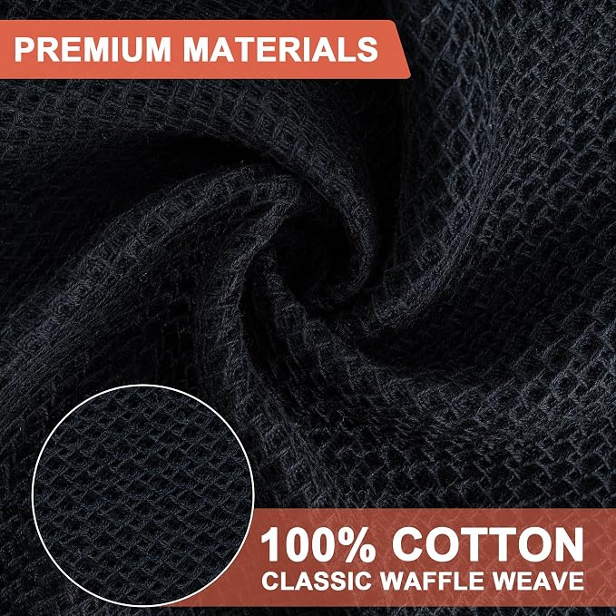 BOOMIBOO 6-Pack Kitchen Dish Cloths, 100% Cotton Waffle Weave, Ultra Soft - Image 2