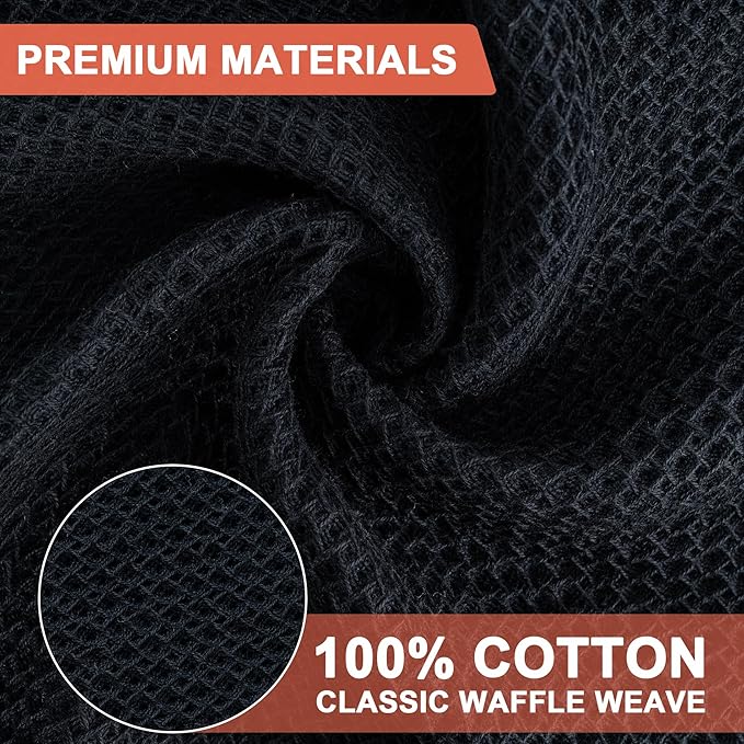 BOOMIBOO 4-Pack Dish Towels, 100% Cotton Waffle Weave, Ultra Soft Absorbent - Image 2