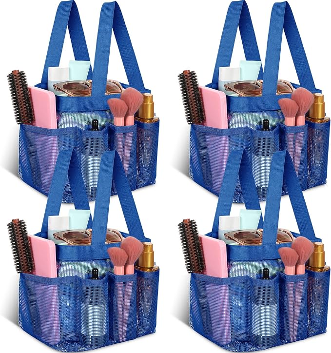 Hillban 4 Pcs Mesh Shower Caddy Portable Large Quick Dry Shower Caddy Basket by Hillban