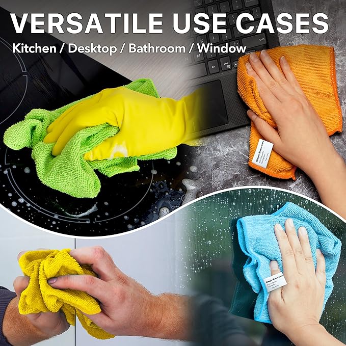 Simple Houseware 12 Pack Microfiber Cleaning Cloth - Image 7