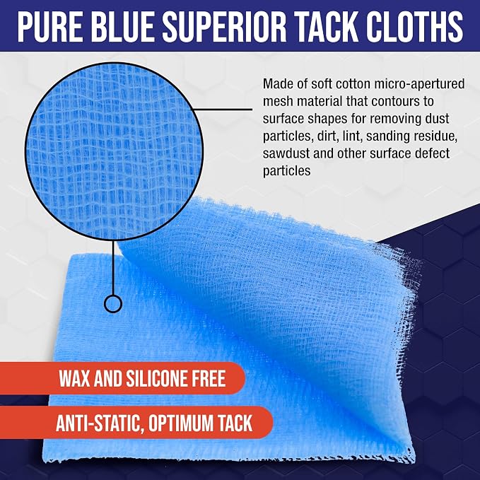 TCP Global - Pure Blue Superior Tack Cloths - Tack Rags - Automotive Car - Image 3