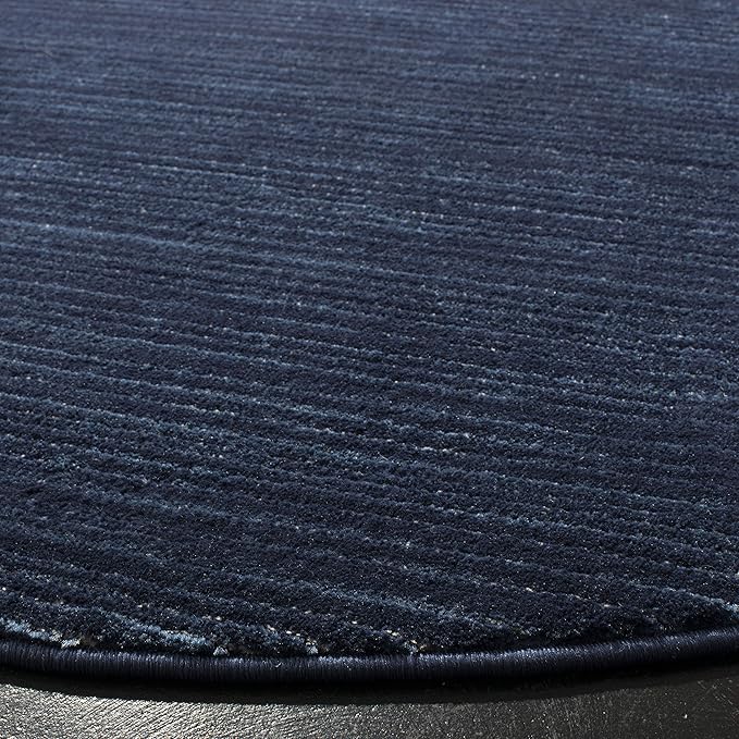 SAFAVIEH Vision Collection Area Rug - 10' Round, Navy, Modern Ombre Design, Non-Shedding & Easy to Clean, Ideal for Living Room, Bedroom, Dining Space (VSN606N)