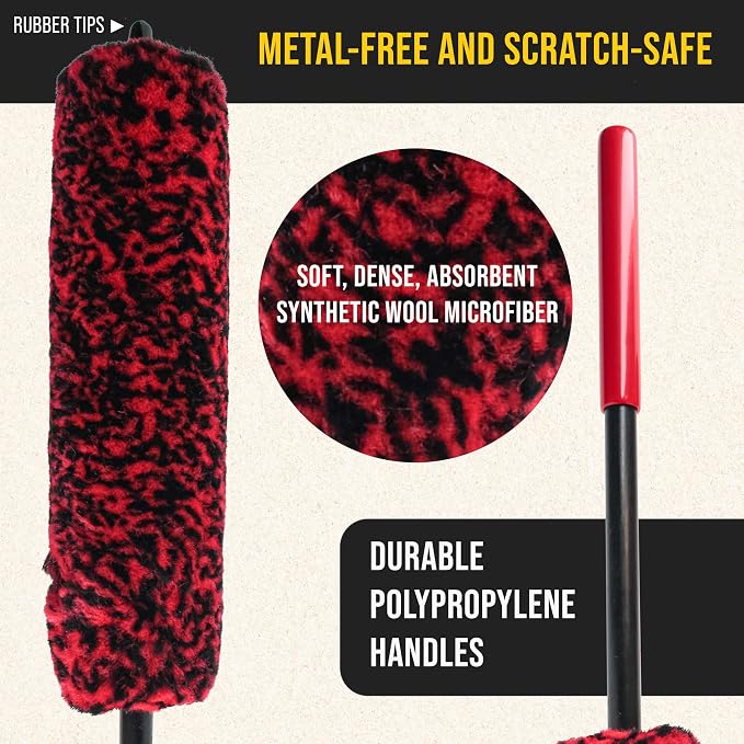 Dura-Gold Car Wheel Detailing and Cleaning Brush Set, 3 Sizes - Image 4