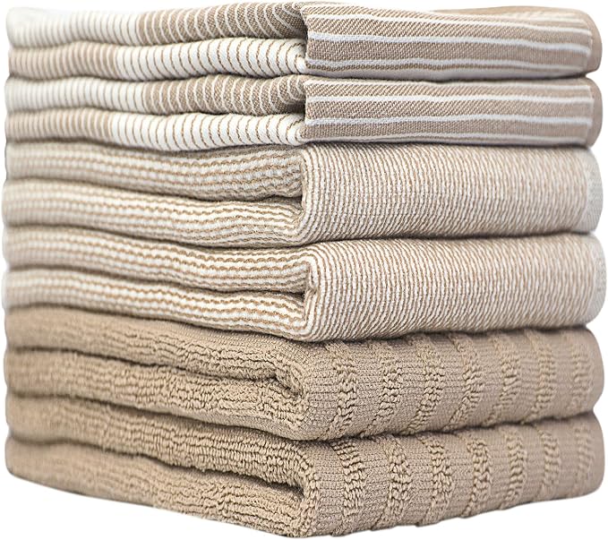 Premium Kitchen Towels | Large Cotton Dish Towels | Flat & Terry Highly - Image 2