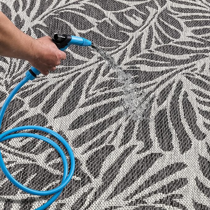 Keen Home Design Terrace Outdoor Area Rug - 8x10 Washable Indoor/Outdoor Rug for Patio, Kitchen, Balcony, Beach, Garden, Deck and Porch, Size: 7'7"x10'