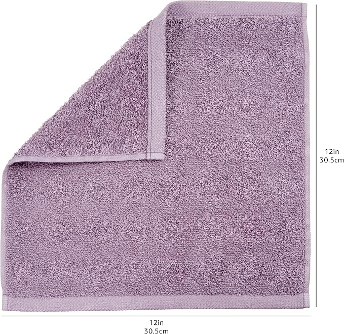Amazon Basics washcloth for Bathroom, 100% Cotton Extra Absorbent, Fast Drying - Image 11