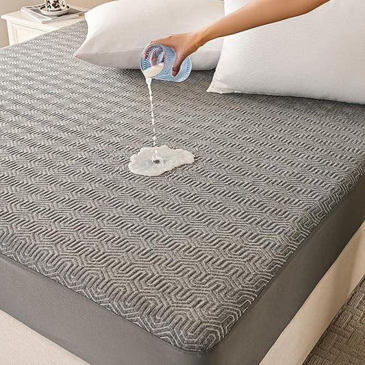 GRT Twin Mattress Protector Waterproof, Breathable Bamboo Charcoal Fiber by GRT
