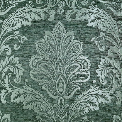 Touch of Class Camelot Luxury Bedding | Striking Emerald Green | Matte Satin Damask on Richly Textured Jacquard-Woven Chenille | Designed 3 Piece Set Includes King Bedspread and 2 King Shams