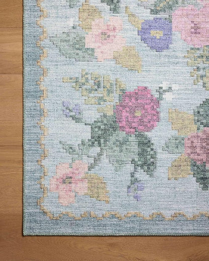 Loloi Rifle Paper Co. Rosa Collection RSA-02 Sky 8'-4" x 11'-6" Area Rug