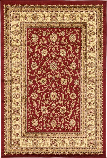 Unique Loom Voyage Collection Area Rug - St. Louis (6' 1" x 9' Rectangle Red/Gold)