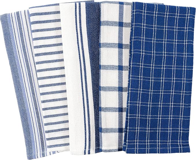 KAF Home Assorted Flat Kitchen Towels | 100% Cotton - Image 2