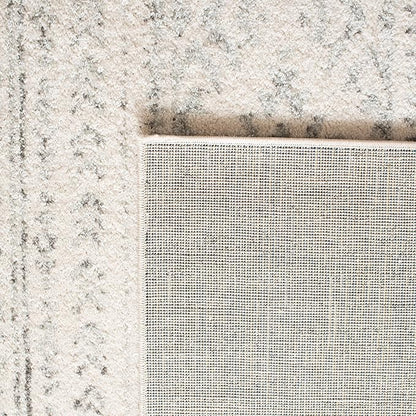 SAFAVIEH Tulum Collection Area Rug - 10' Square, Ivory & Grey, Moroccan Boho Tribal Design, Non-Shedding & Easy to Clean, Ideal for Living Room, Bedroom, Dining Space (TUL272A)
