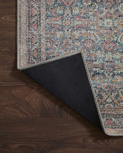 Loloi Adrian Collection ADR-04 Denim/Multi 2'-6" x 9'-6", .19" Thick Runner Rug