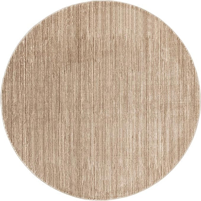 SAFAVIEH Vision Collection Area Rug - 9' Round, Light Brown, Modern Ombre Design, Non-Shedding & Easy to Clean, Ideal for Living Room, Bedroom, Dining Space (VSN606C)