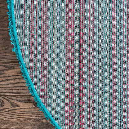 Unique Loom Solid Shag Collection Area Rug (4' 1" Round, Turquoise)