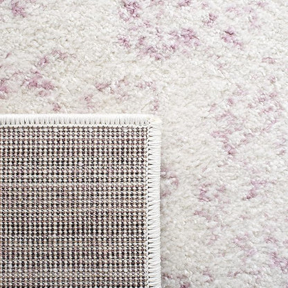 SAFAVIEH Adirondack Collection Runner Rug - 2'6" x 12', Ivory & Lavender, Distressed Vintage Floral Design, Non-Shedding & Easy to Clean, Ideal for Hallway, Foyer, Entryway, Bedroom (ADR109U)