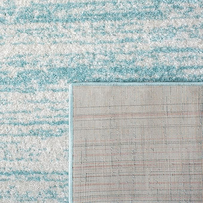 SAFAVIEH Adirondack Collection Runner Rug - 2'6" x 6', Aqua & Ivory, Modern Ombre Design, Non Shedding & Easy to Clean, Ideal for Hallway, Foyer, Kitchen, Entryway, Bedroom (ADR113J)